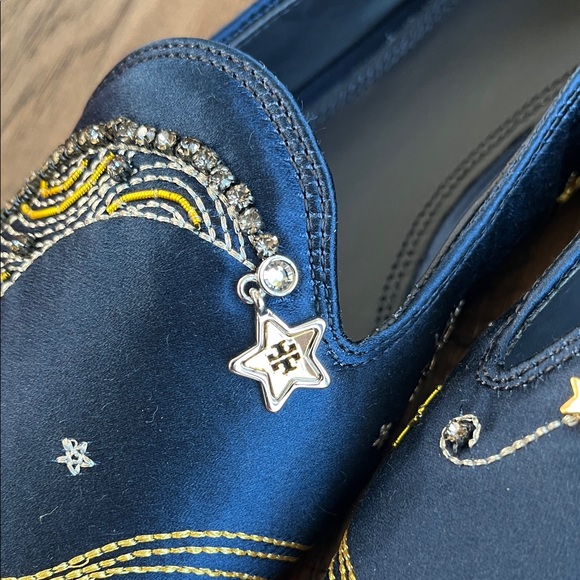 Embroidered Navy Blue Loafers - Picture 7 of 7